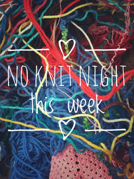 no knit night photo with messy  yarn